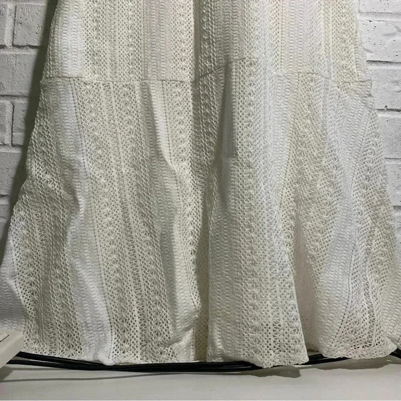 White Knit Dress Kendall & Kylie Flirty Boho Romantic Zipper String Strap - Picture 8 of 13